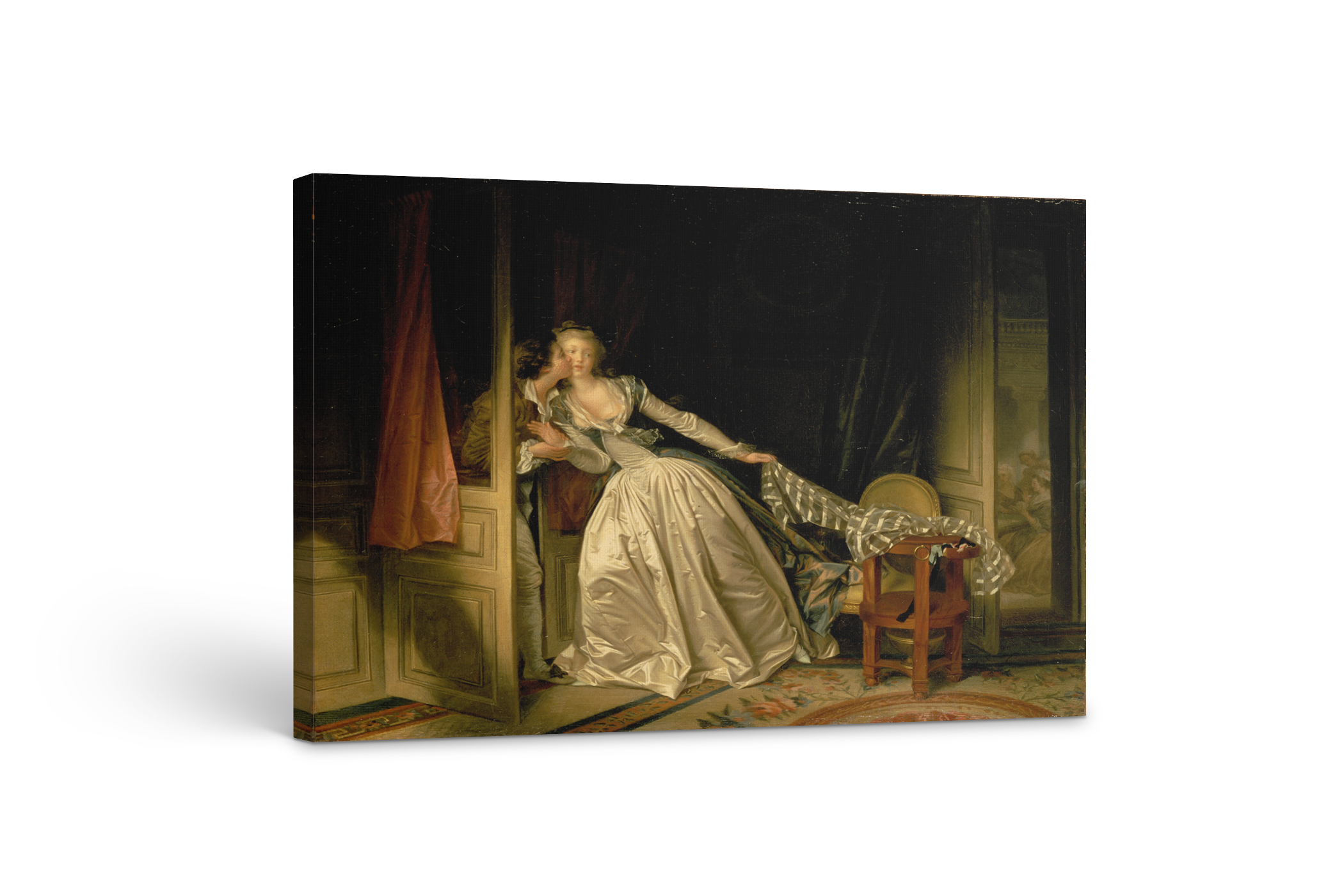 The Stolen Kiss - Jean-Honoré Fragonard - Premium 430g Canvas (Gallery Quality)