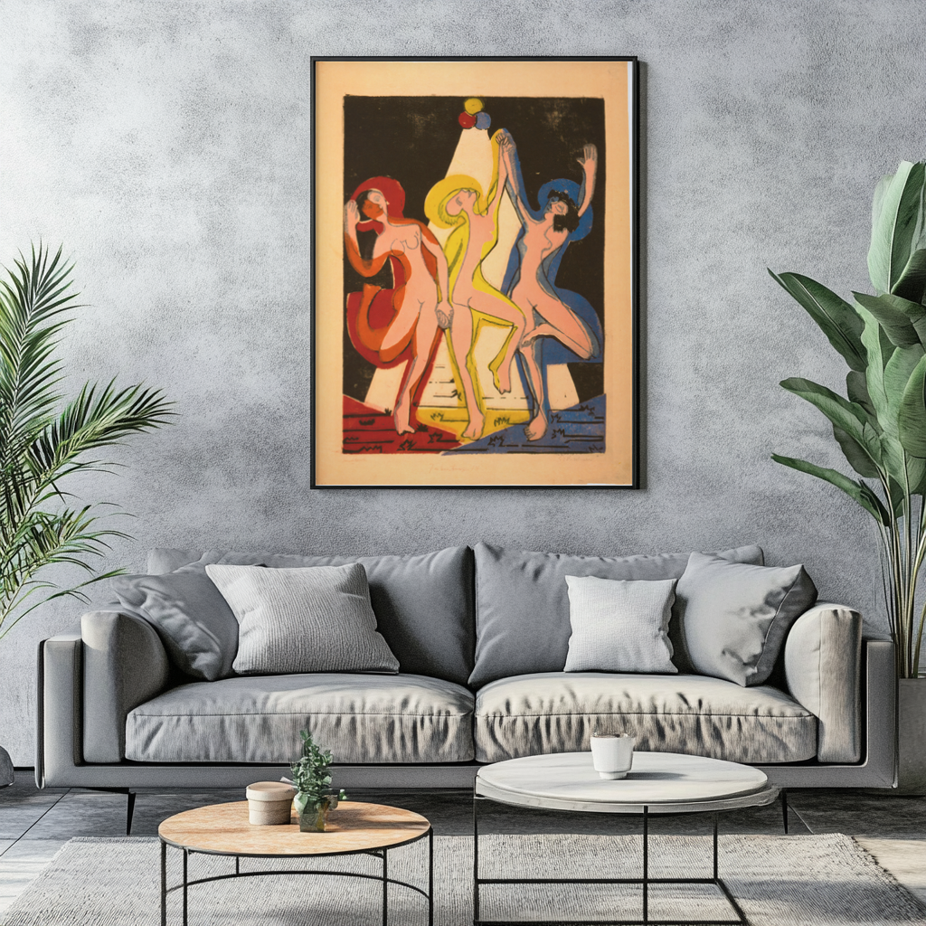 Danse de couleurs - Ernst Ludwig Kirchner - Toile premium 430g (qualité galerie)