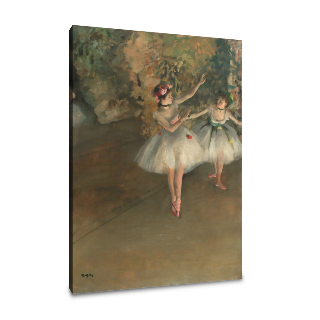 Deux danseuses sur scène - Edgar Degas - Toile premium 430g (qualité galerie)
