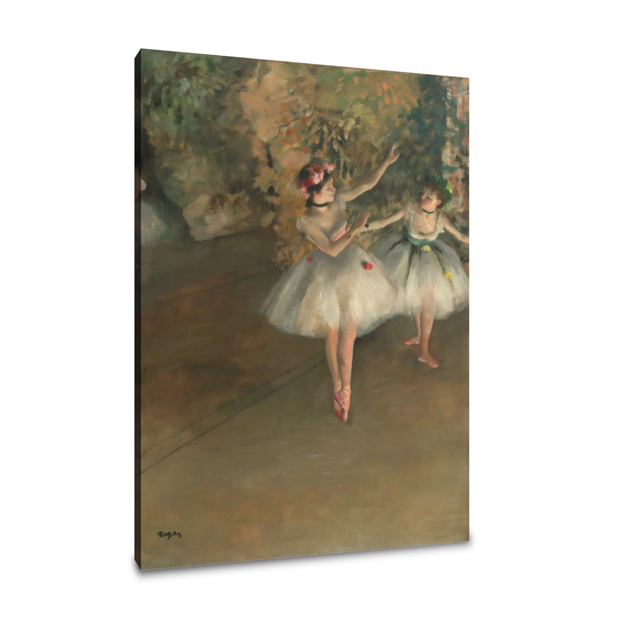 Two Dancers on the Stage - Edgar Degas - Premium 430g canvas (gallery quality)