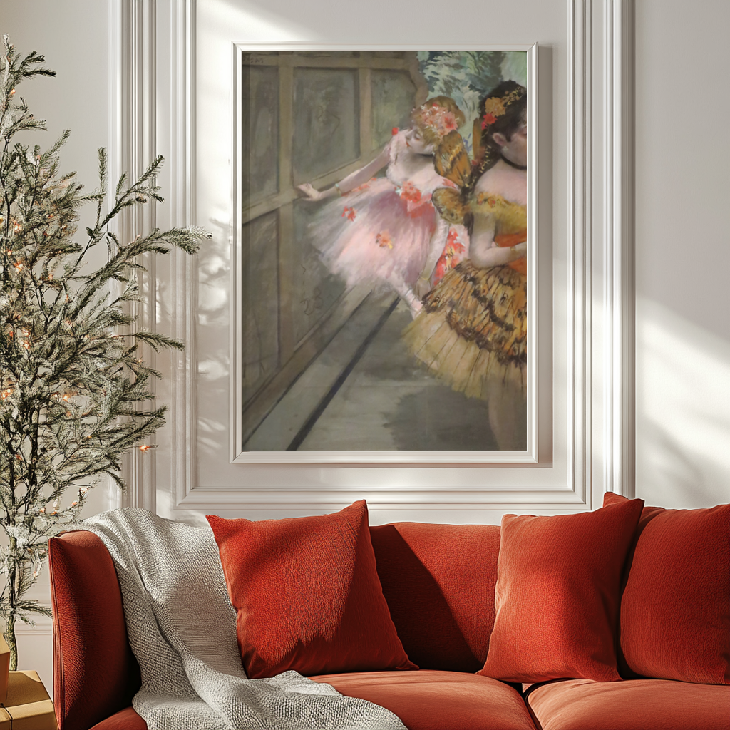 Dancers backstage -Edgar Degas - Premium Canvas 430g (gallery quality)
