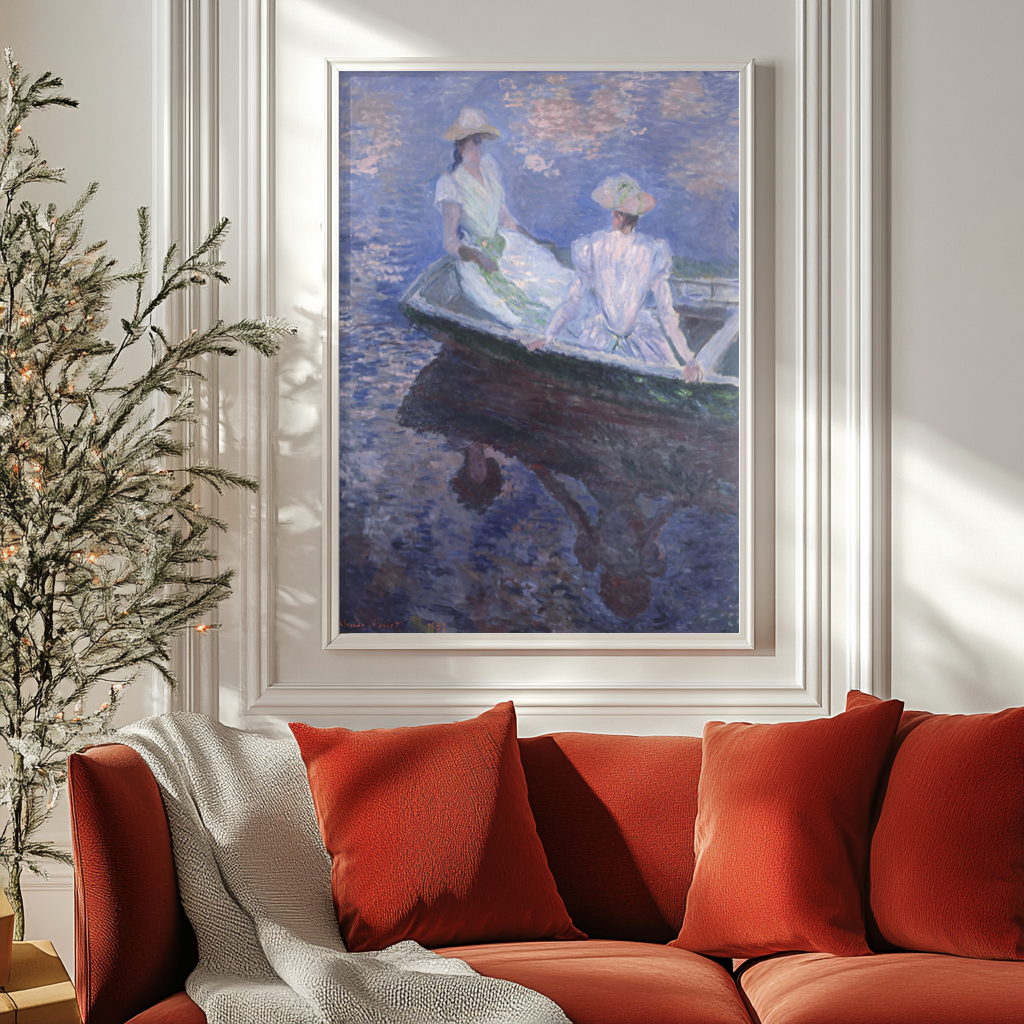 En el bote - Claude Monet - Toile premium 430g (qualité galerie)