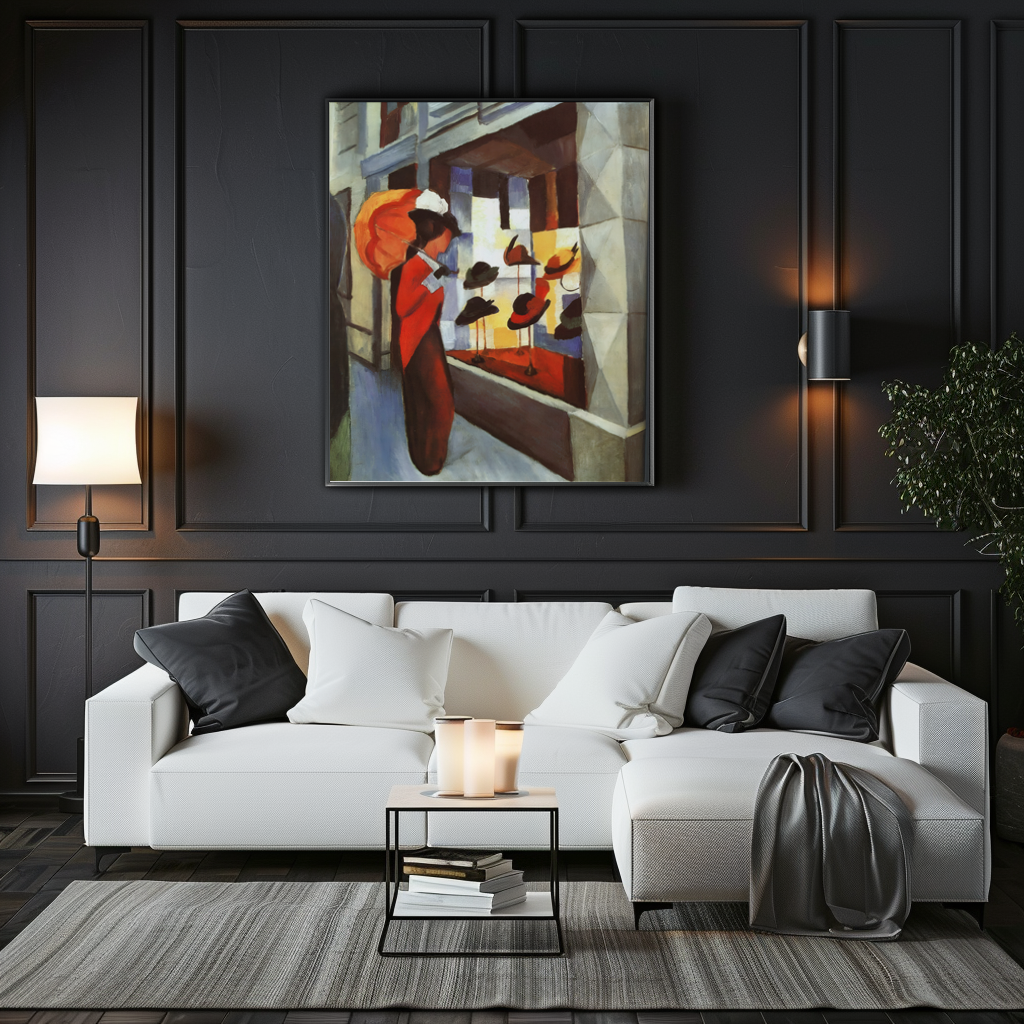 The Hat Shop -August Macke - Premium canvas 430g (gallery quality)