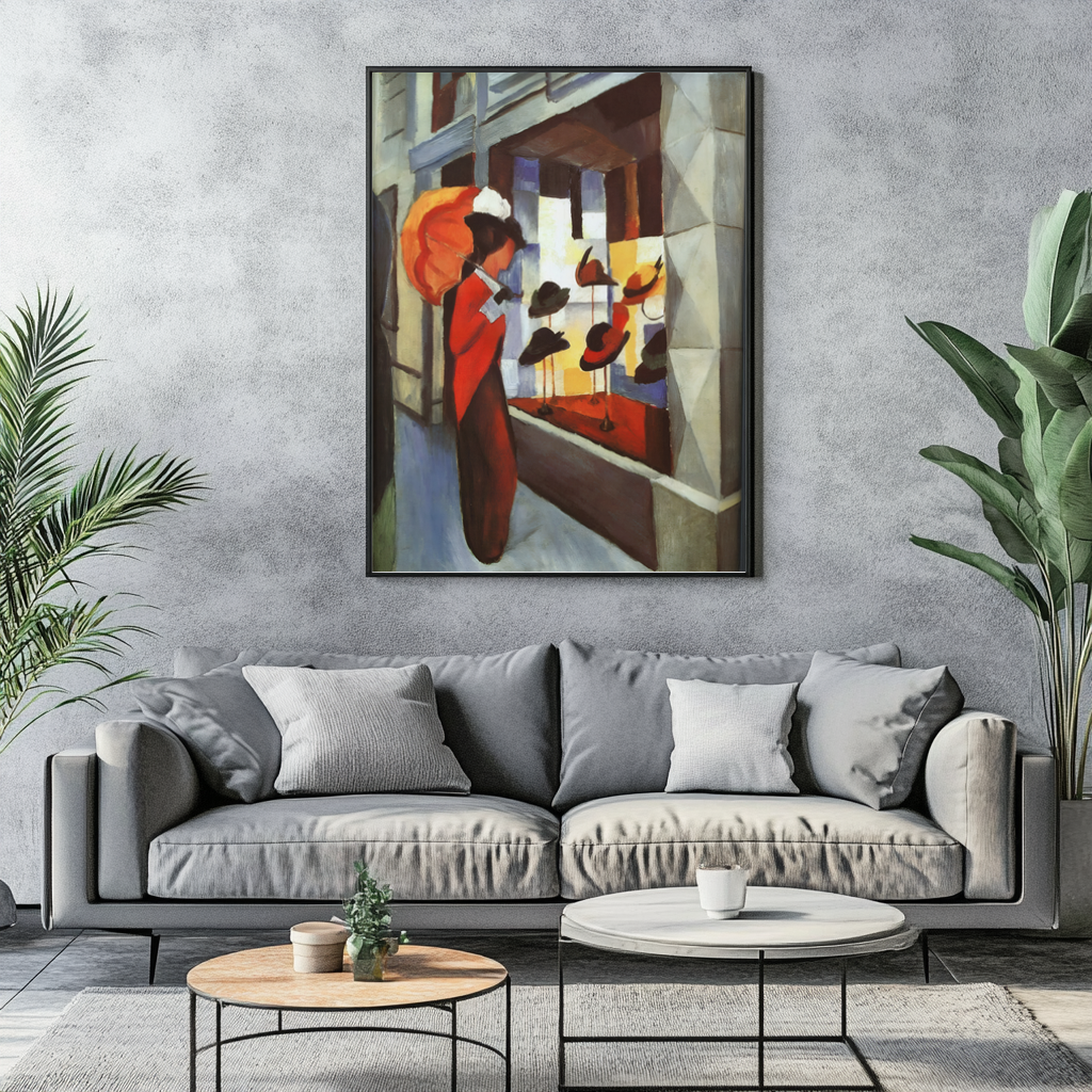 The Hat Shop -August Macke - Premium canvas 430g (gallery quality)