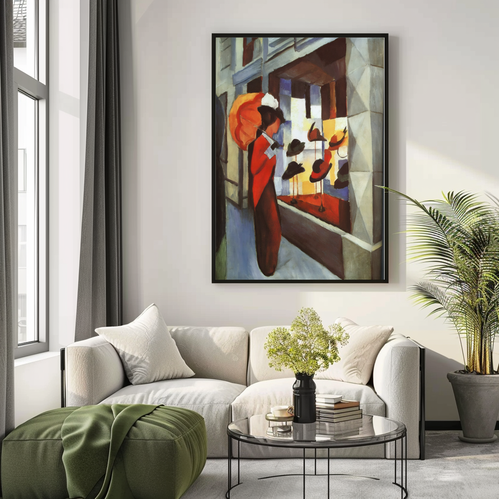 The Hat Shop -August Macke - Premium canvas 430g (gallery quality)