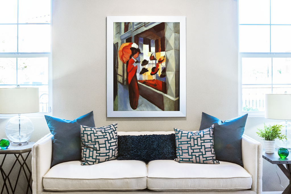 The Hat Shop -August Macke - Premium canvas 430g (gallery quality)