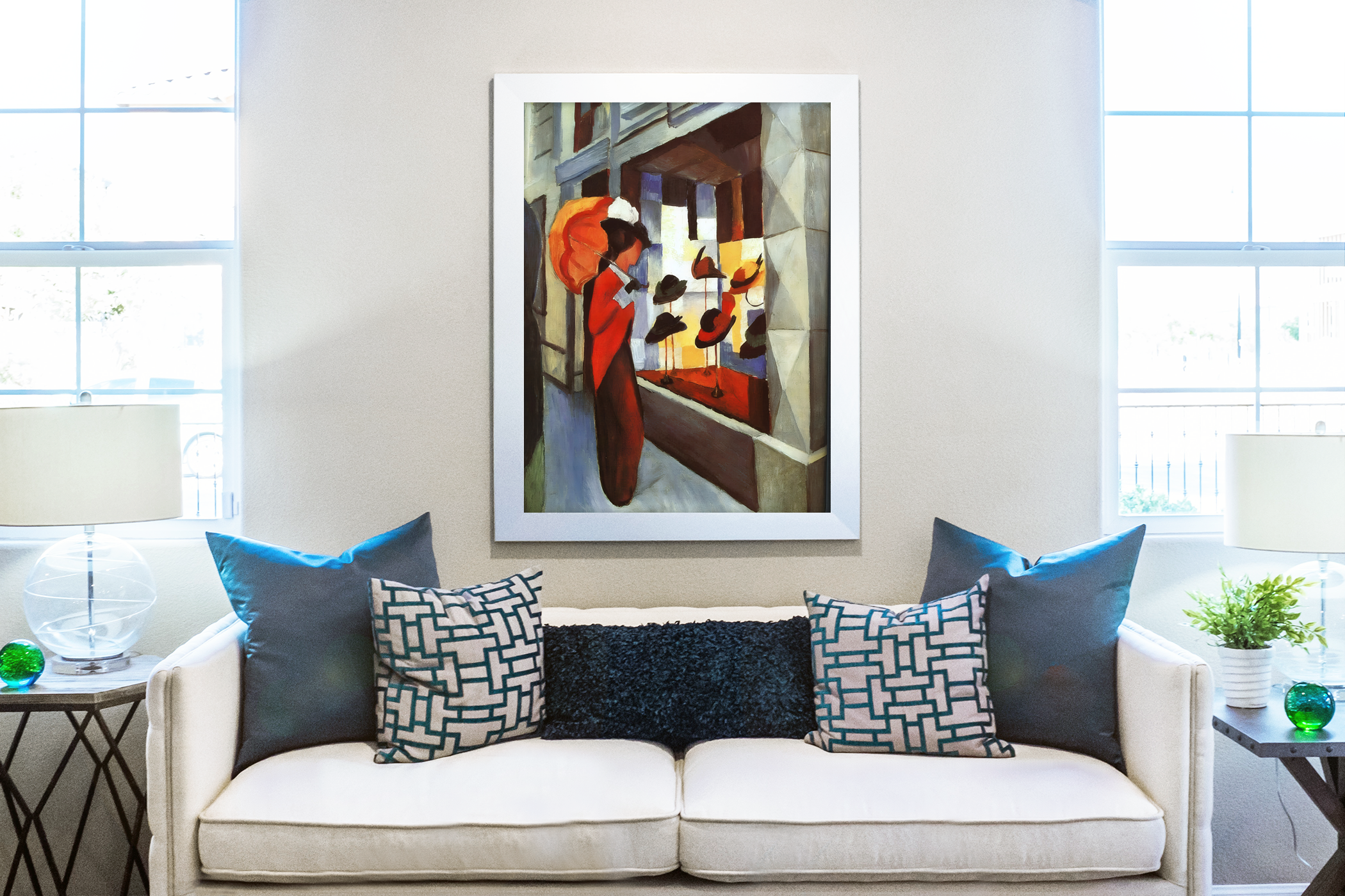 The Hat Shop -August Macke - Premium canvas 430g (gallery quality)