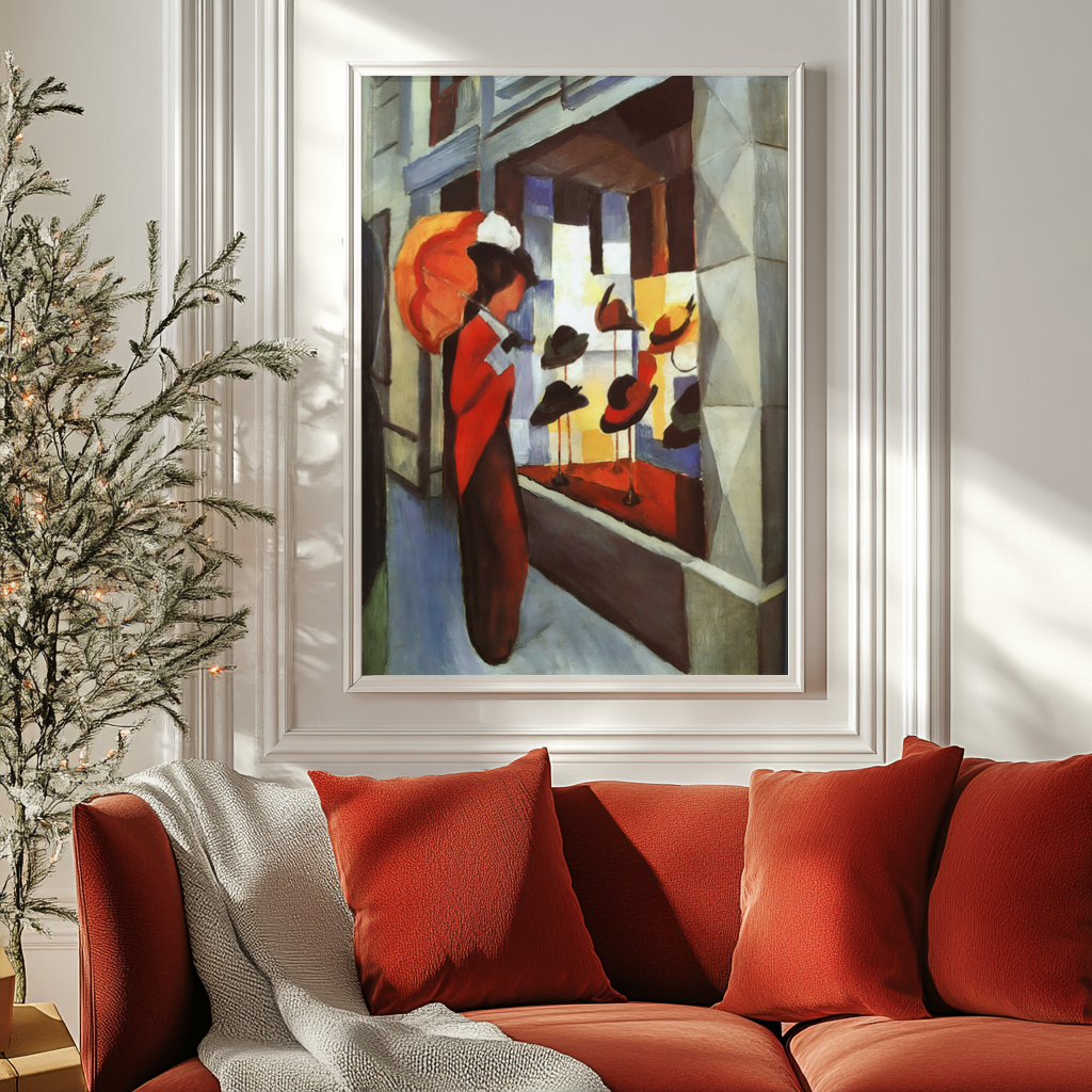 The Hat Shop -August Macke - Premium canvas 430g (gallery quality)
