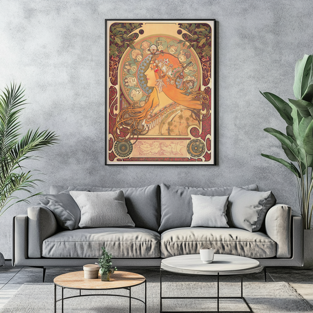Zodiac - Alphonse Mucha - Premium Canvas 430g (gallery quality)