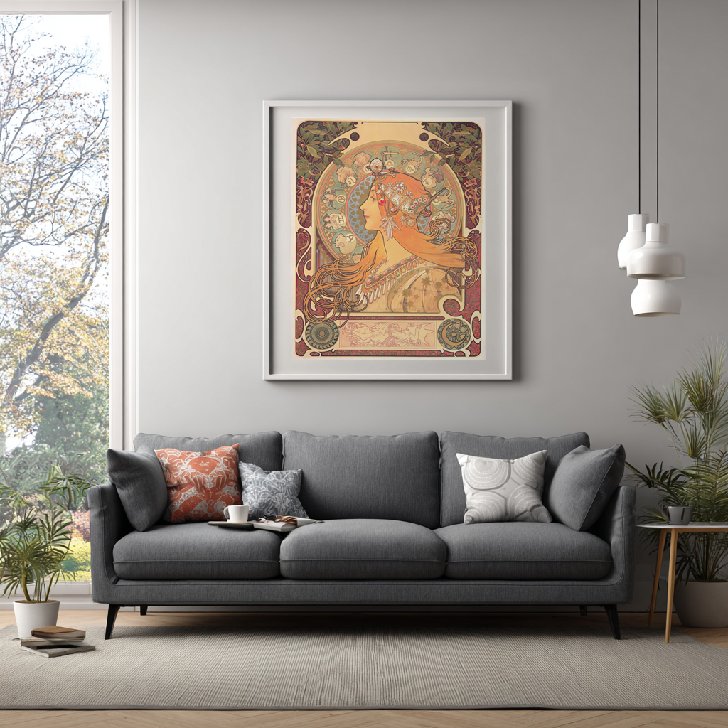 Zodiac - Alphonse Mucha - Premium Canvas 430g (gallery quality)