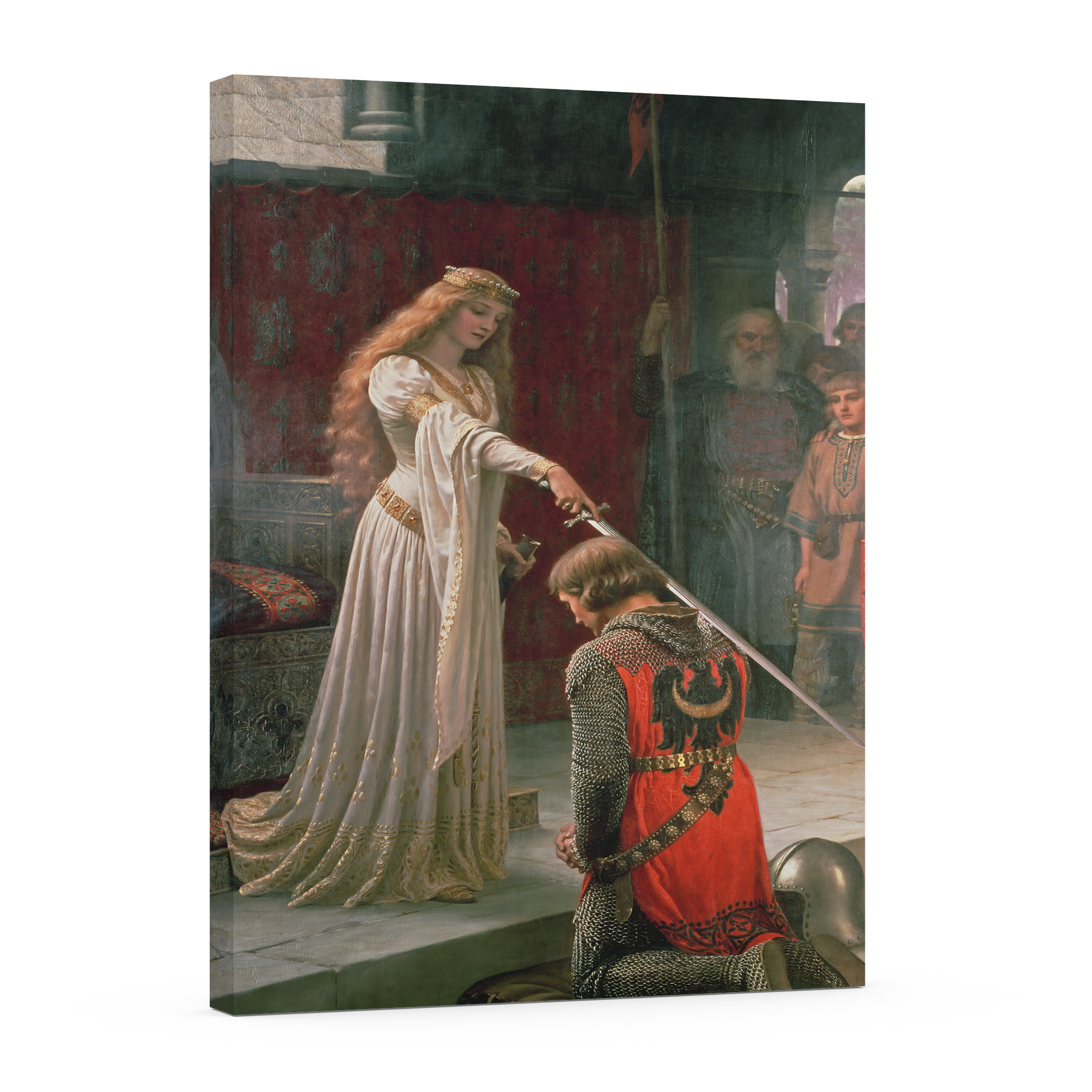 The Accolade -Edmund Blair Leighton - Premium 430g canvas (gallery quality)