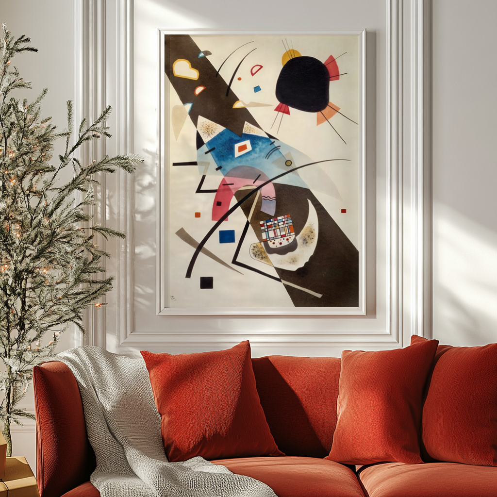 Two Black Spots - Wassily Kandinsky - Premium Canvas 430g (gallery quality)