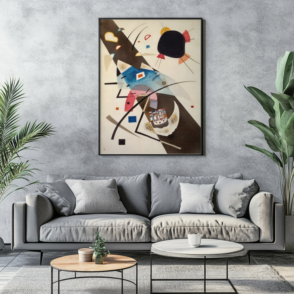 Two Black Spots - Wassily Kandinsky - Premium Canvas 430g (gallery quality)