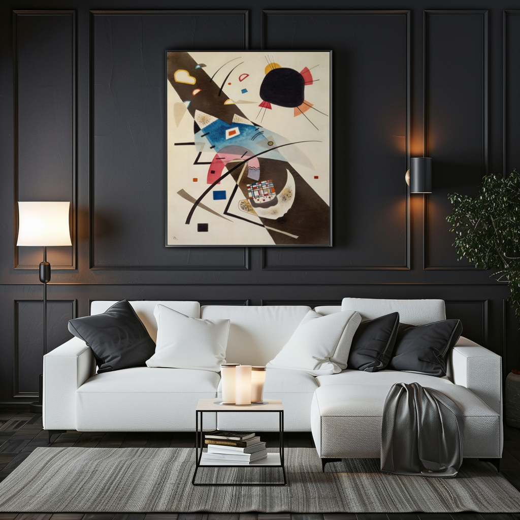 Two Black Spots - Wassily Kandinsky - Premium Canvas 430g (gallery quality)