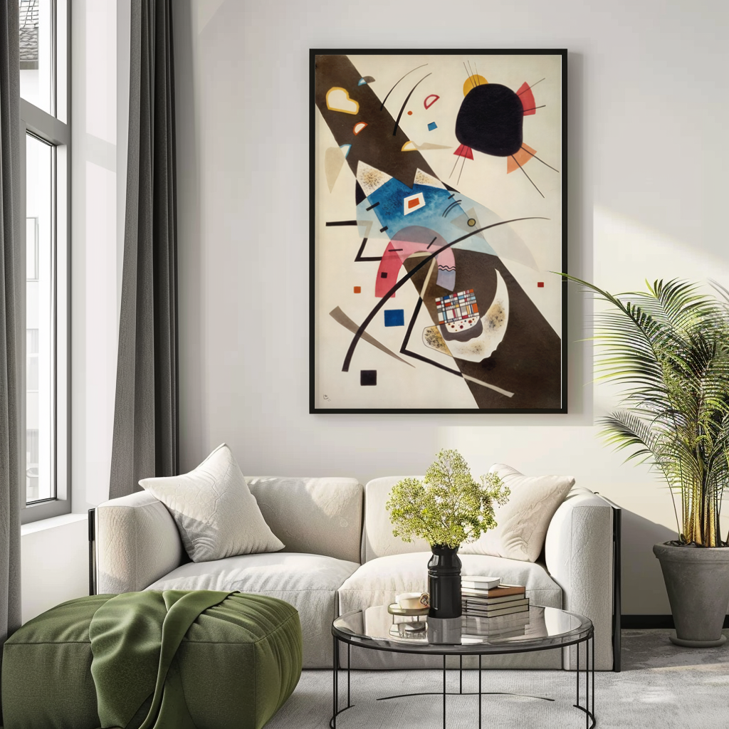 Two Black Spots - Wassily Kandinsky - Premium Canvas 430g (gallery quality)