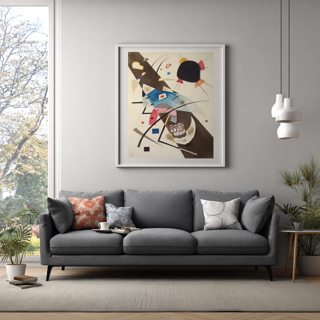 Two Black Spots - Wassily Kandinsky - Premium Canvas 430g (gallery quality)