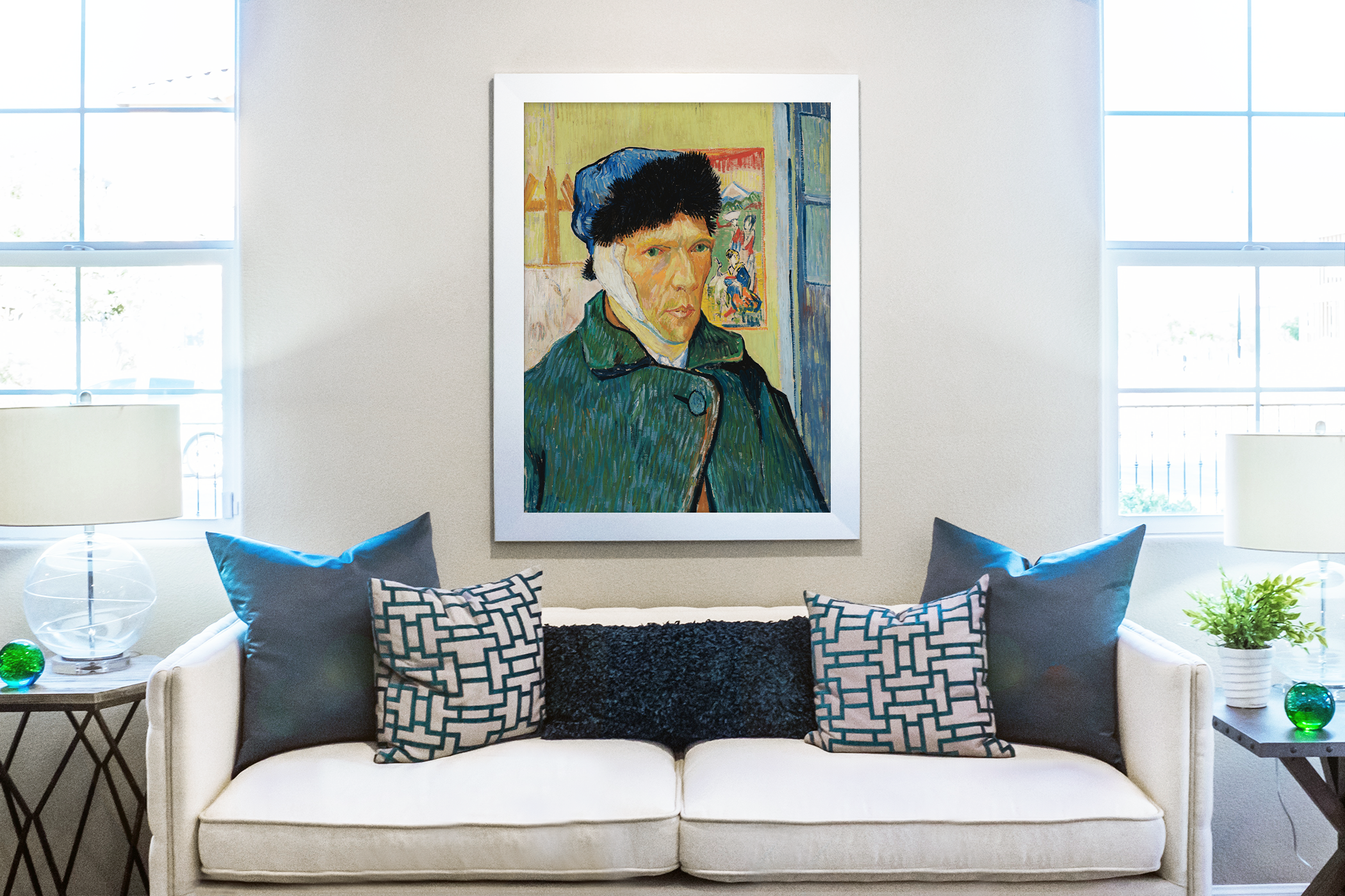 Autoportrait à l'oreille bandée - Vincent Van Gogh - Toile premium 430g (qualité galerie)