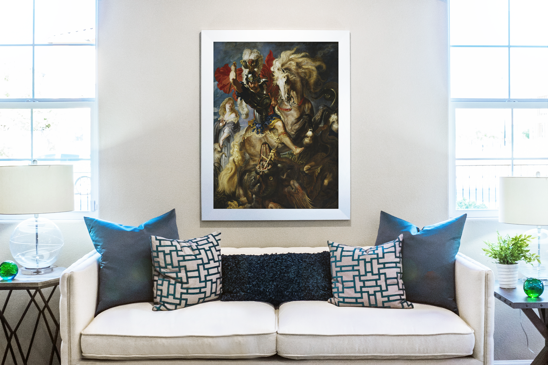 Saint George et le Dragon - Pierre Paul Rubens - Toile premium 430g (qualité galerie)