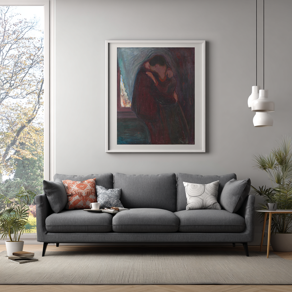 Le Baiser - Edvard Munch - Toile premium 430g (qualité galerie)