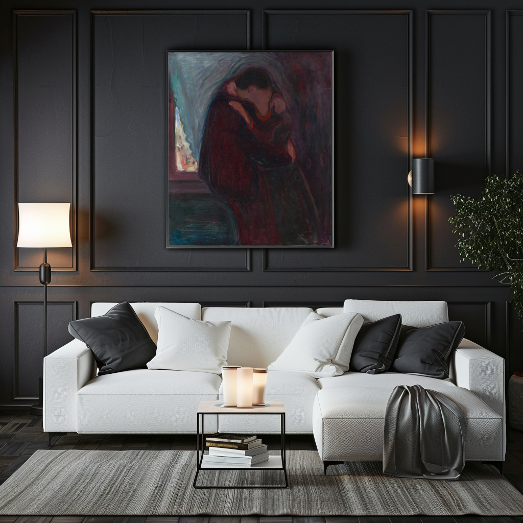 Le Baiser - Edvard Munch - Toile premium 430g (qualité galerie)