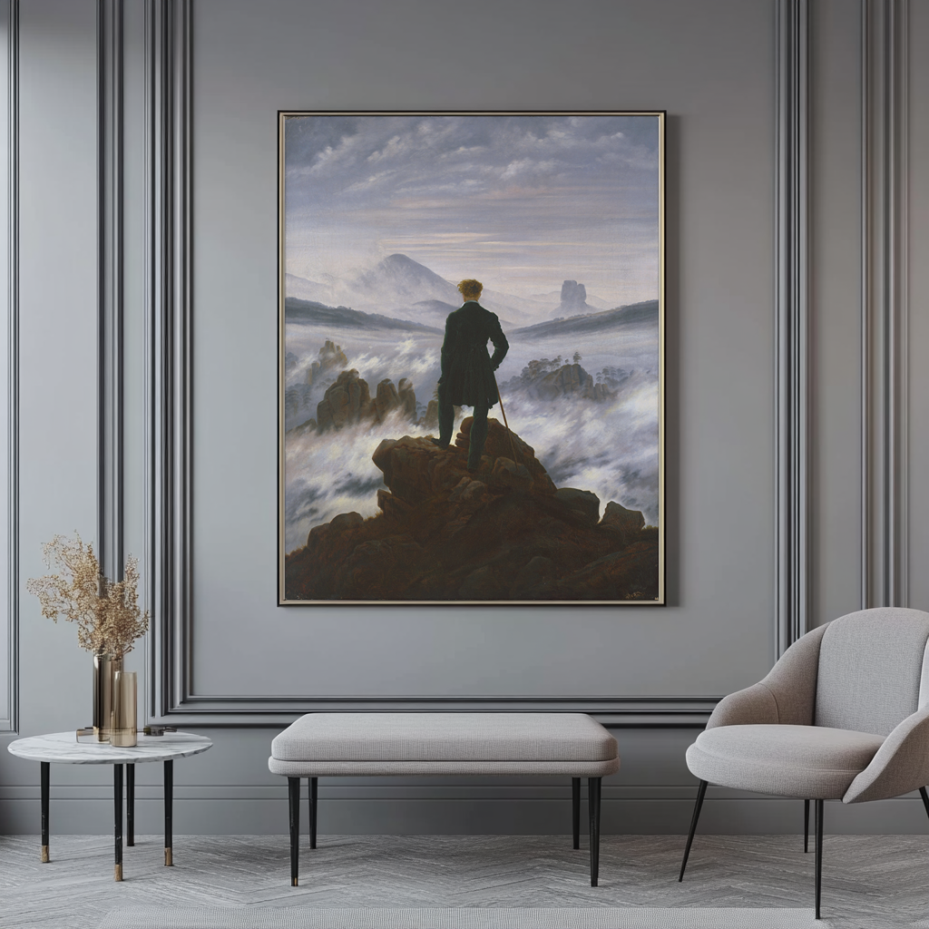 Le Voyageur contemplant une mer de nuages - Caspar David Friedrich - Toile premium 430g (qualité galerie)