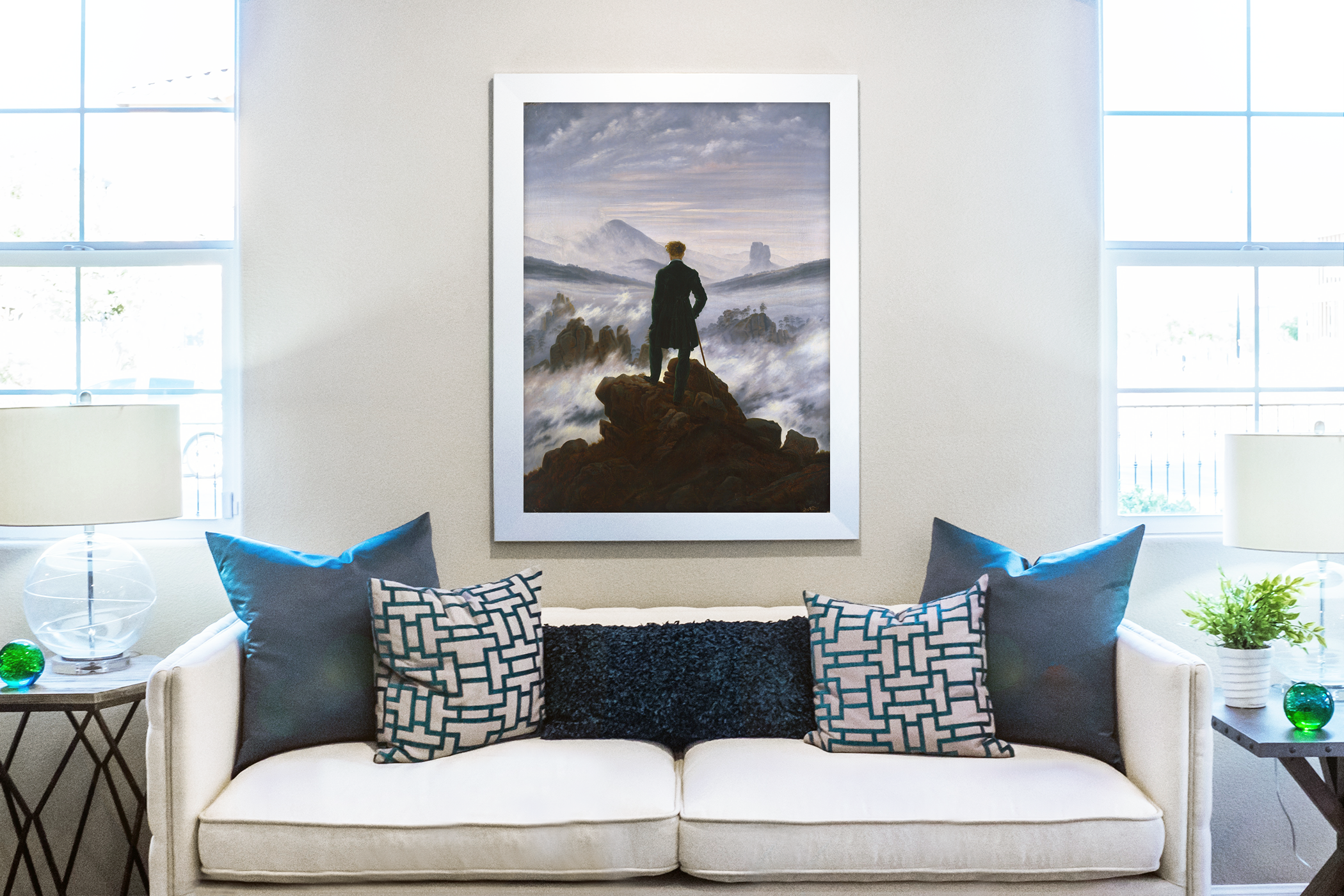 The Wanderer Above the Sea of Fog - Caspar David Friedrich - Premium canvas 430g (gallery quality)