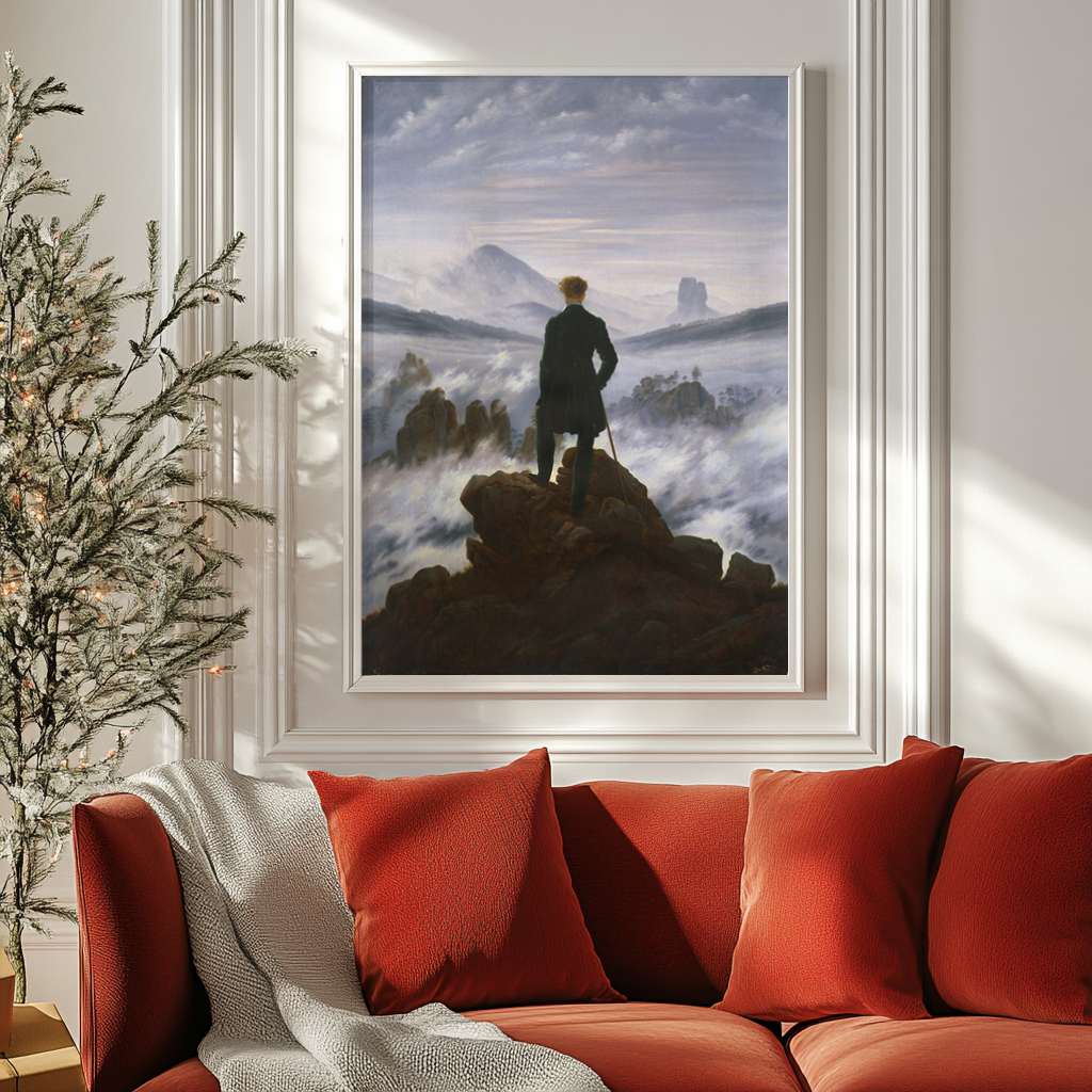 Le Voyageur contemplant une mer de nuages - Caspar David Friedrich - Toile premium 430g (qualité galerie)