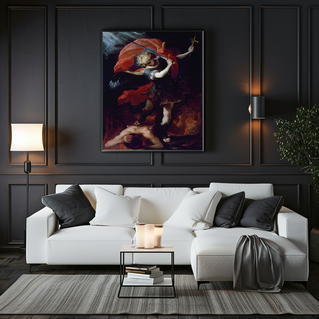 Saint Michael the Archangel - Claudio Coello - 430g Premium Canvas (Gallery Quality)