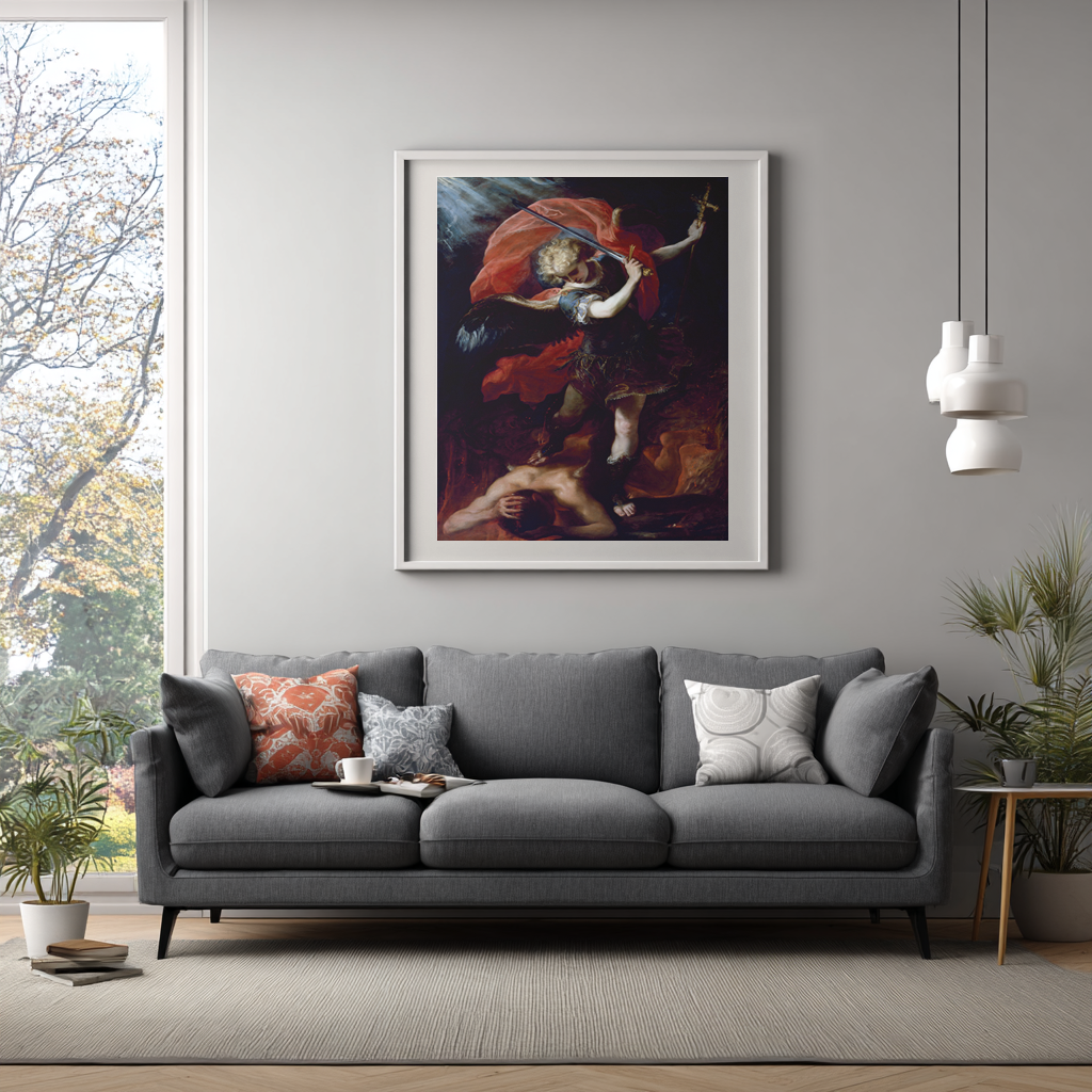 Saint Michael the Archangel - Claudio Coello - 430g Premium Canvas (Gallery Quality)