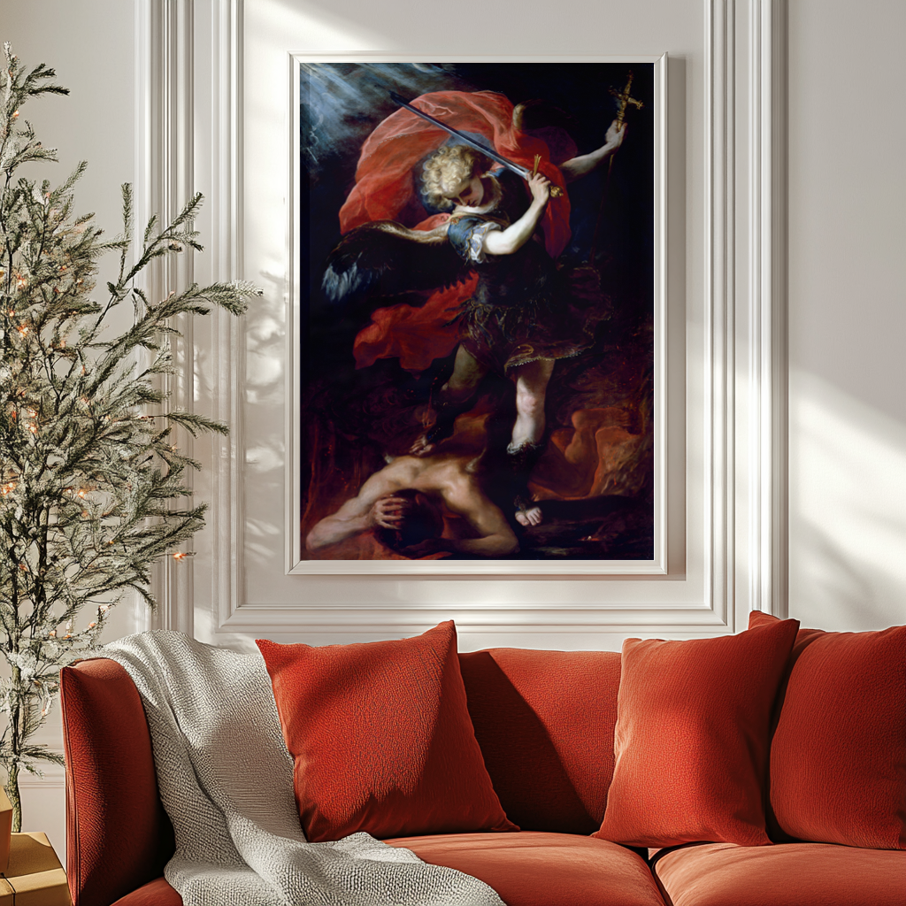 Saint Michael the Archangel - Claudio Coello - 430g Premium Canvas (Gallery Quality)