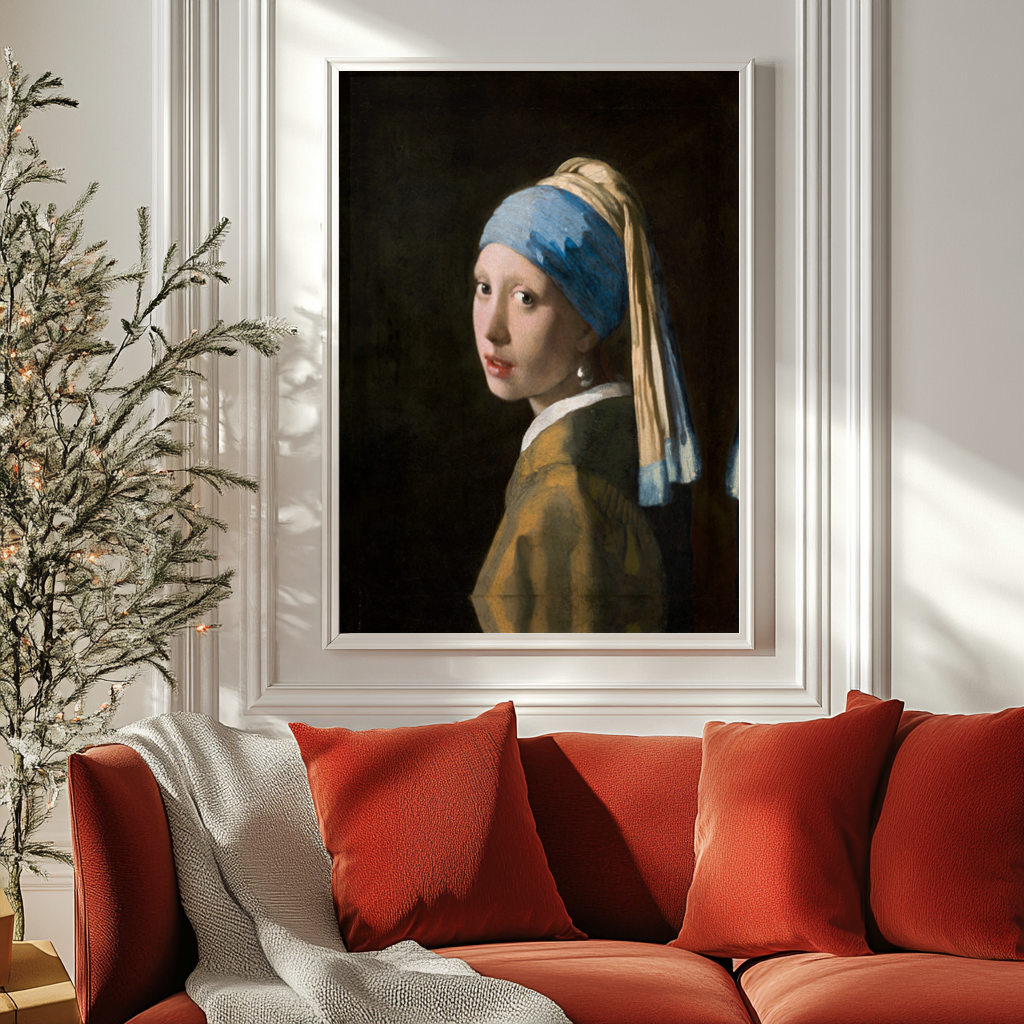 Girl with a Pearl Earring - Jan Vermeer van - Premium Canvas 430g (gallery quality)