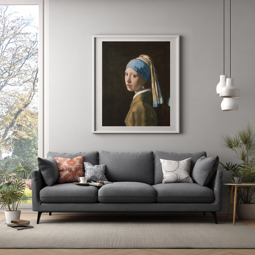 Girl with a Pearl Earring - Jan Vermeer van - Premium Canvas 430g (gallery quality)