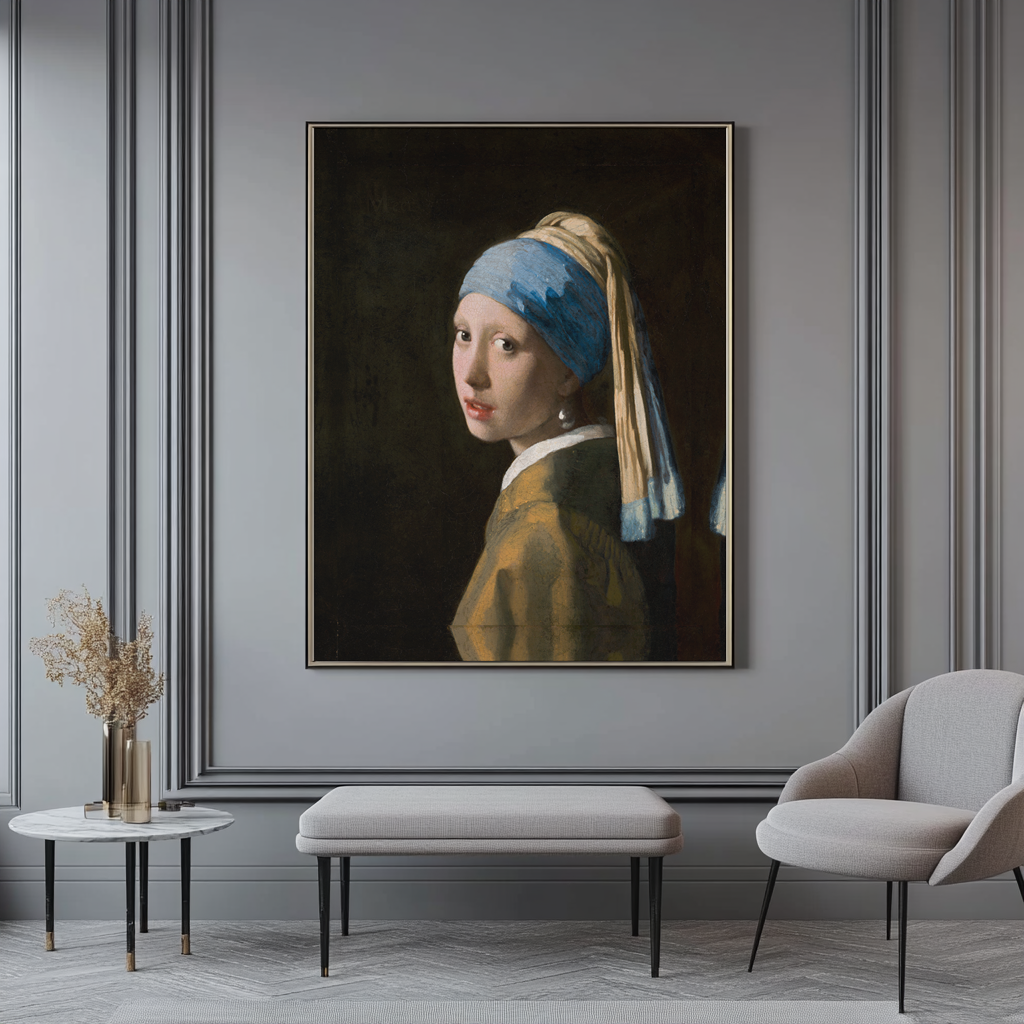 Girl with a Pearl Earring - Jan Vermeer van - Premium Canvas 430g (gallery quality)