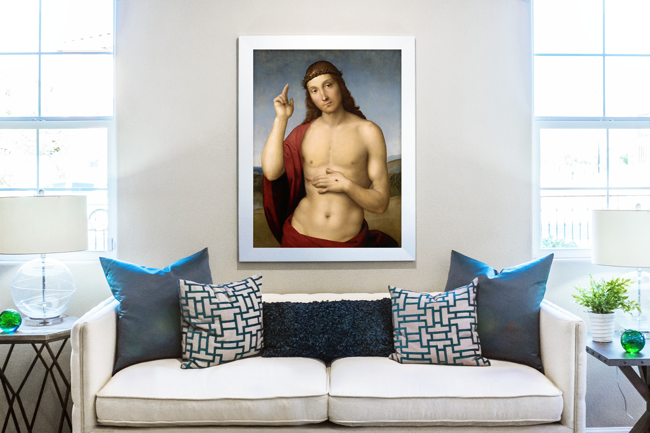 Le Christ bénissant - Raphaël - Toile premium 430g (qualité galerie)