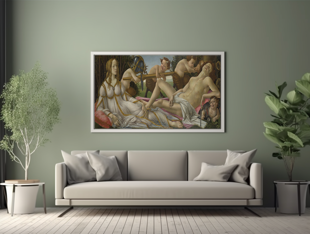 Venus and Mars - Sandro Botticelli - Premium 430g canvas (gallery quality)