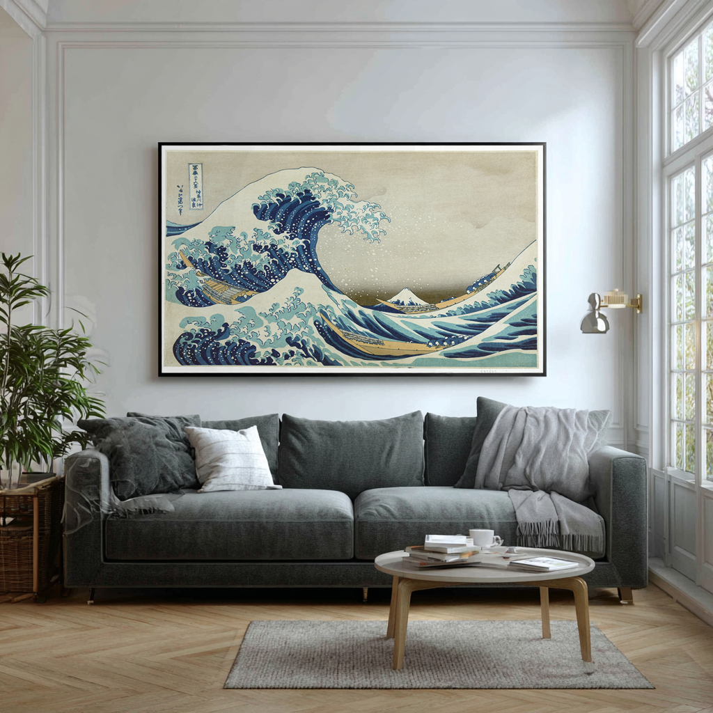 The Great Wave off Kanagawa - Katsushika Hokusai - Premium Canvas 430g (gallery quality)