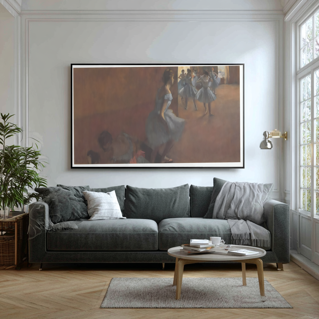 Danseuses montant un escalier - Edgar Degas - Toile premium 430g (qualité galerie)