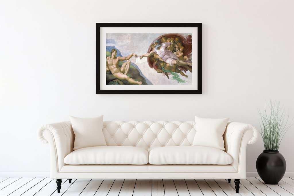 La Création d'Adam - Michel-Ange - Toile premium 430g (qualité galerie)