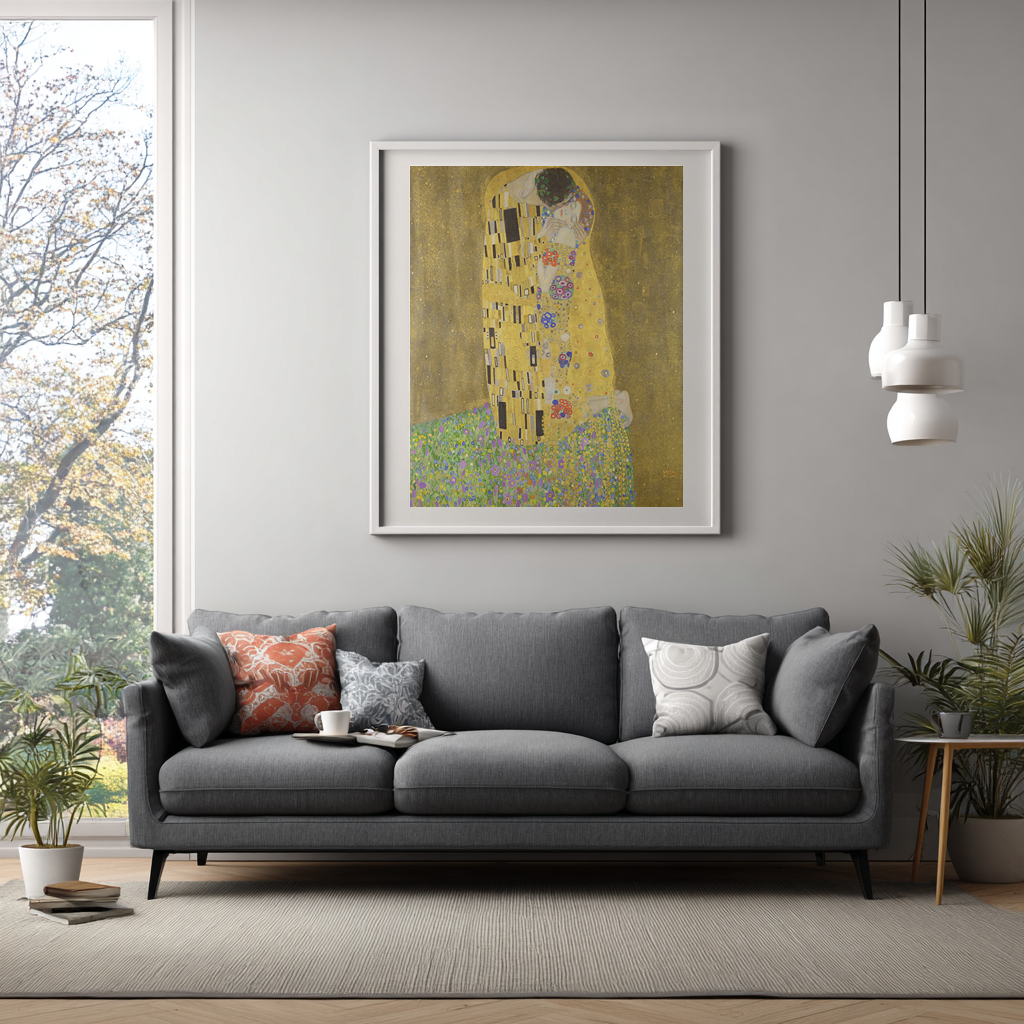 The Kiss - Gustav Klimt - Premium canvas 430g (gallery quality)