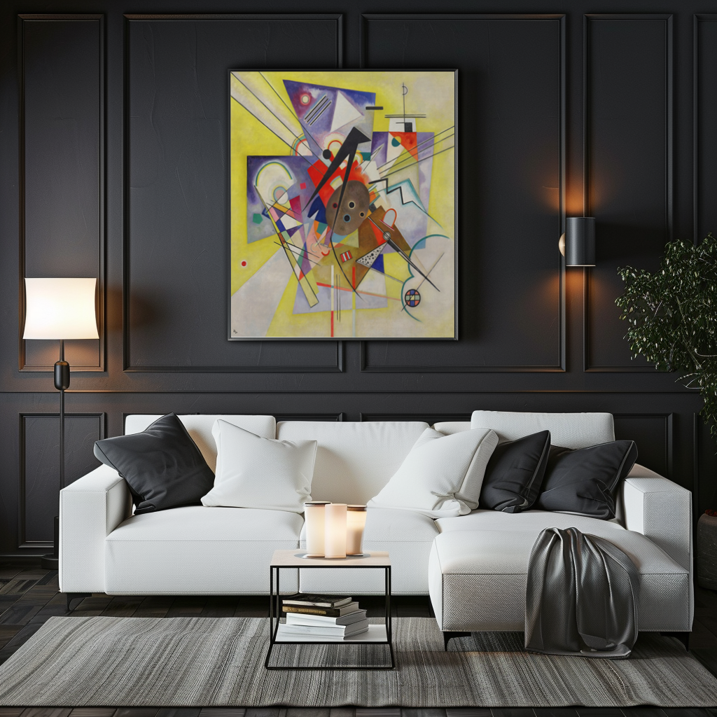 Yellow Accompaniment - Wassily Kandinsky - Premium 430g Canvas (gallery quality)