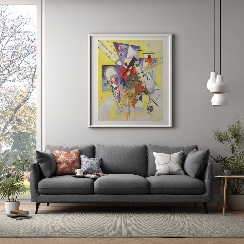 Yellow Accompaniment - Wassily Kandinsky - Premium 430g Canvas (gallery quality)