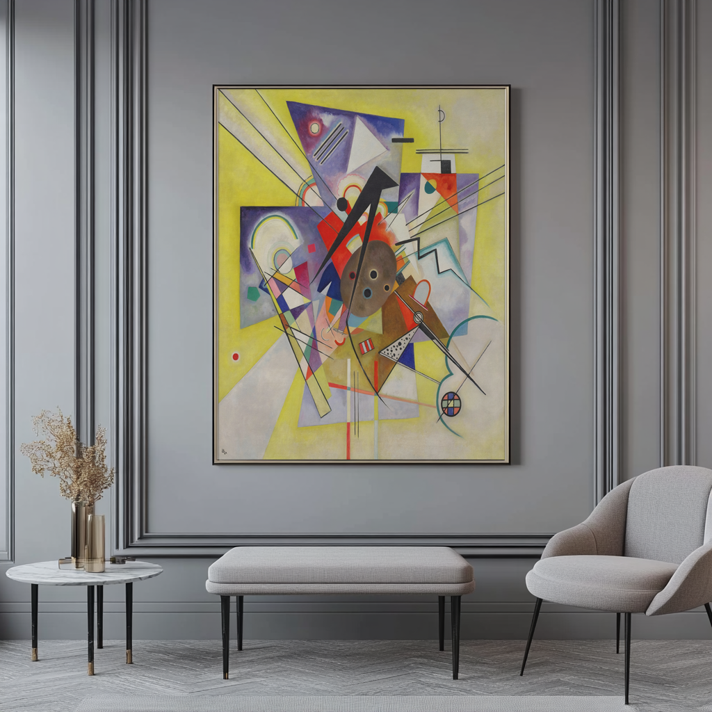 Yellow Accompaniment - Wassily Kandinsky - Premium 430g Canvas (gallery quality)