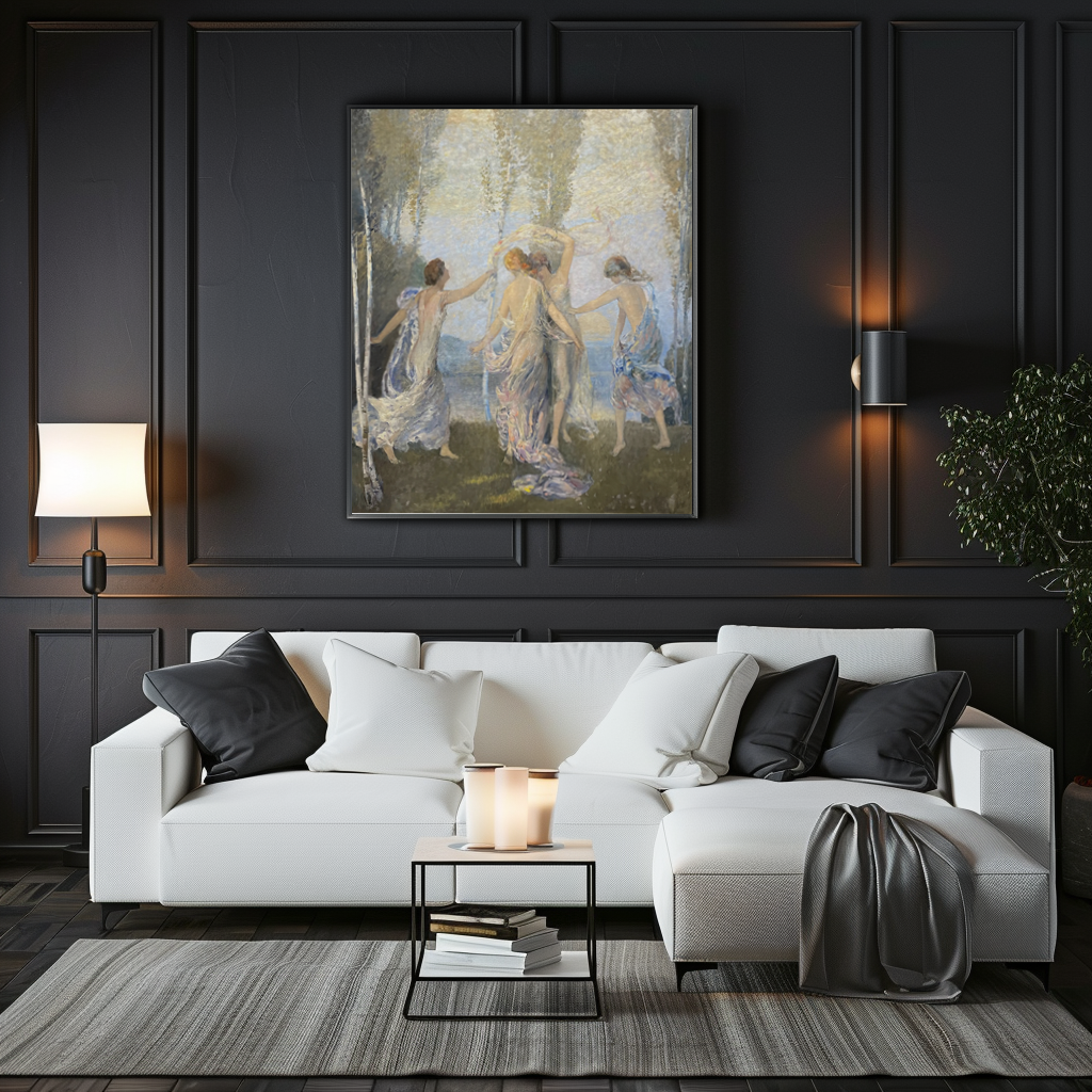 Nymphes dansantes - Frederick William Hutchison - Toile premium 430g (qualité galerie)