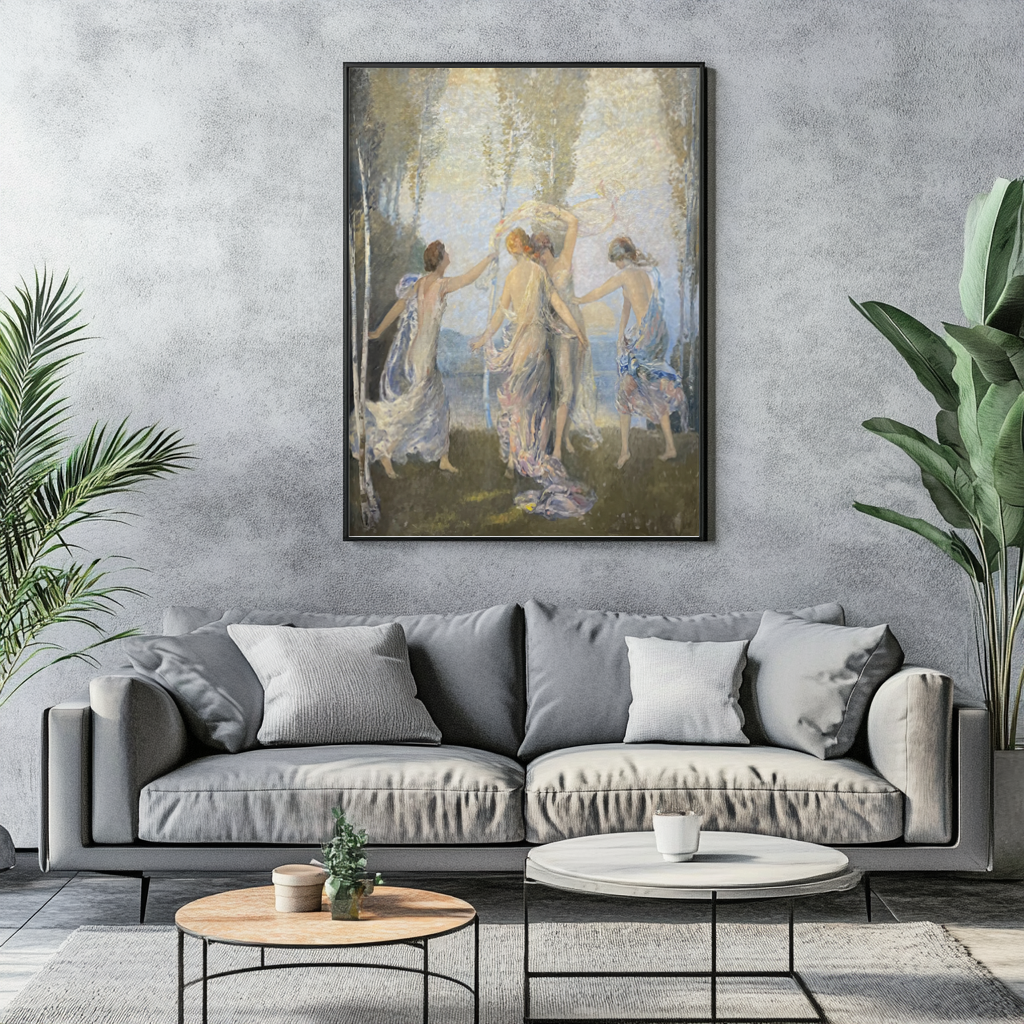 Nymphes dansantes - Frederick William Hutchison - Toile premium 430g (qualité galerie)
