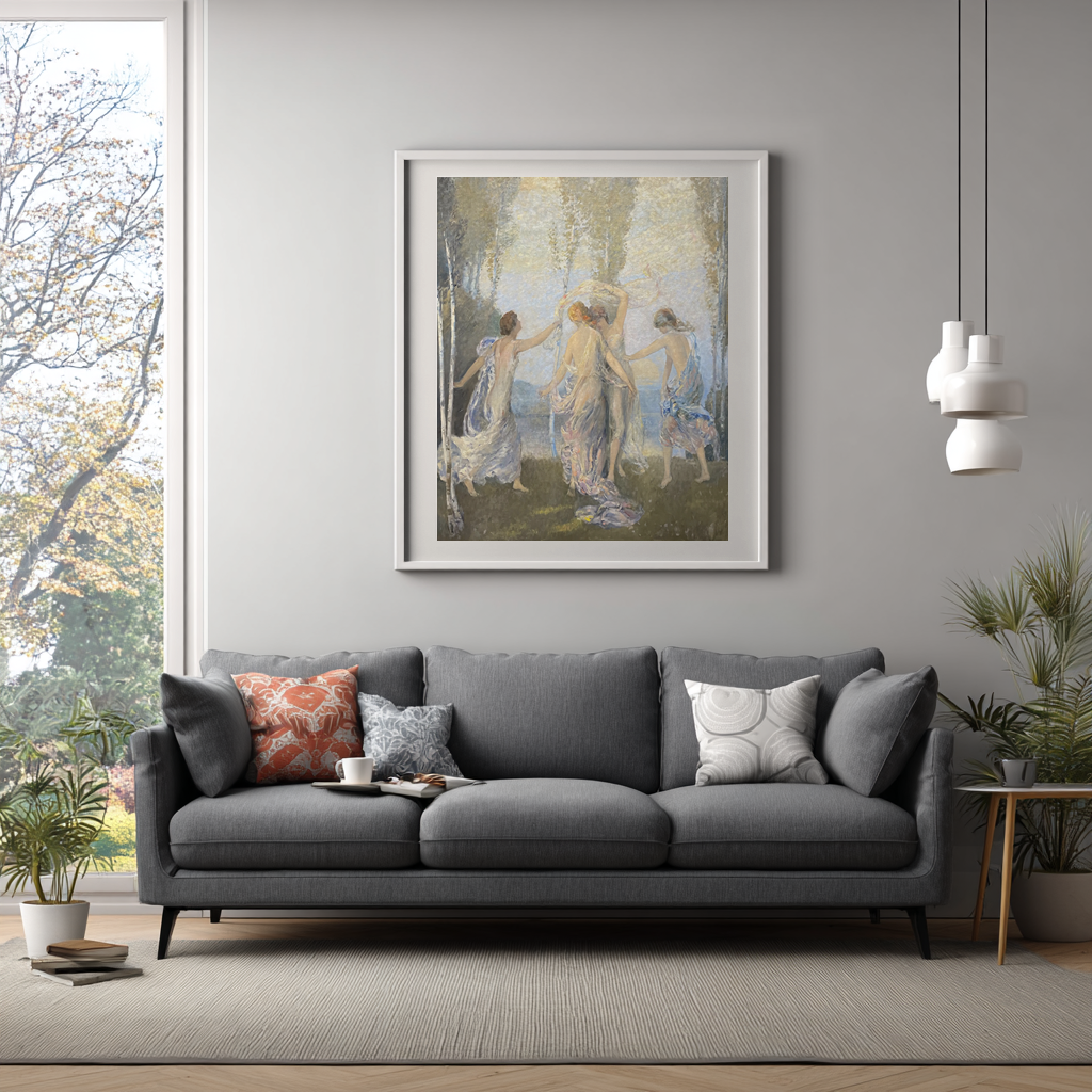 Nymphes dansantes - Frederick William Hutchison - Toile premium 430g (qualité galerie)