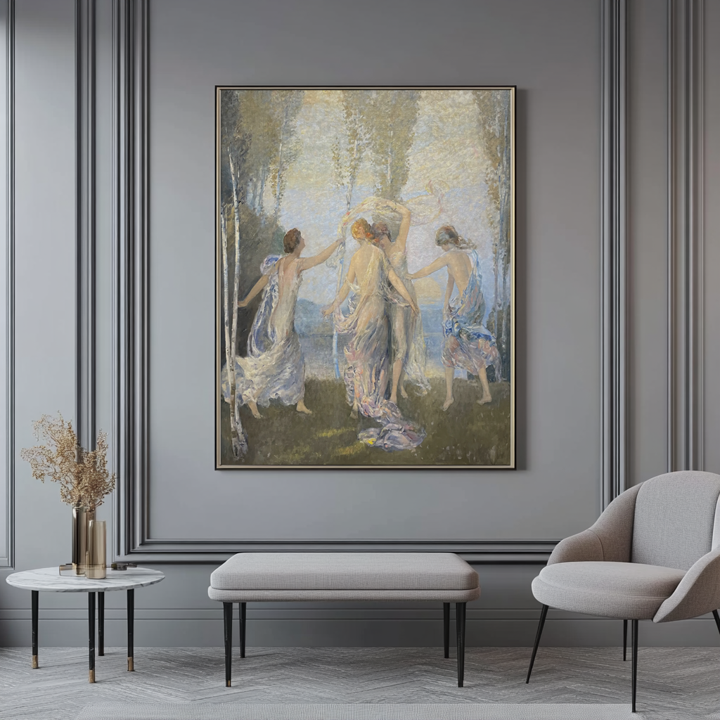 Nymphes dansantes - Frederick William Hutchison - Toile premium 430g (qualité galerie)