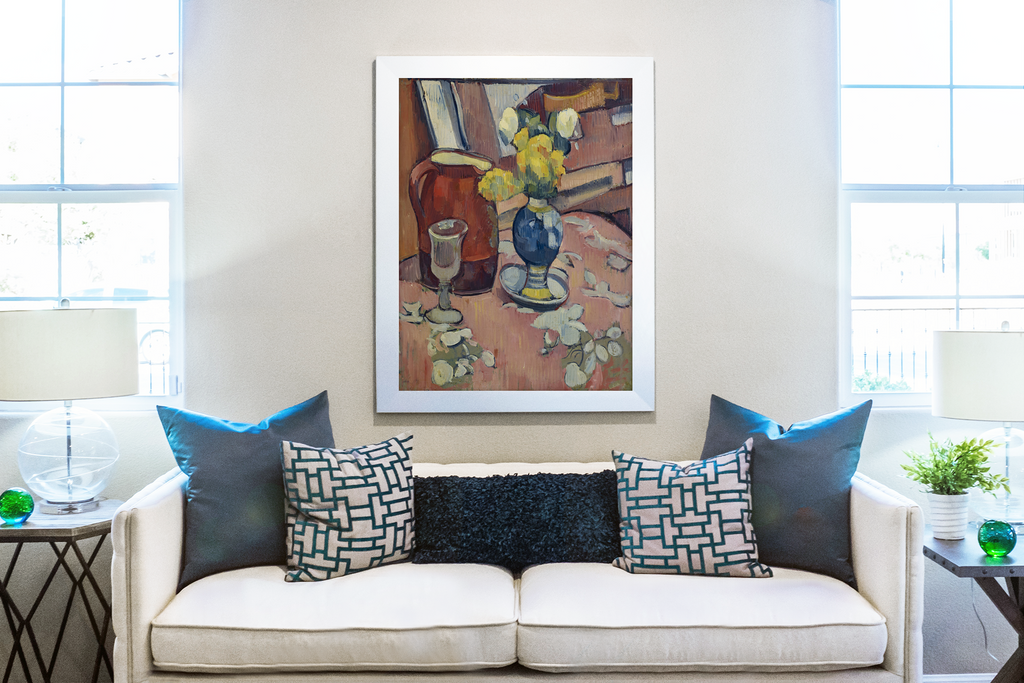 Nature morte avec pichet en grès et verre - Emile Bernard - Toile premium 430g (qualité galerie)