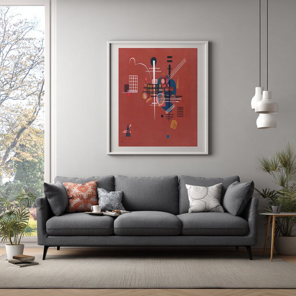 Rouge tamisé - Wassily Kandinsky - Toile premium 430g (qualité galerie)
