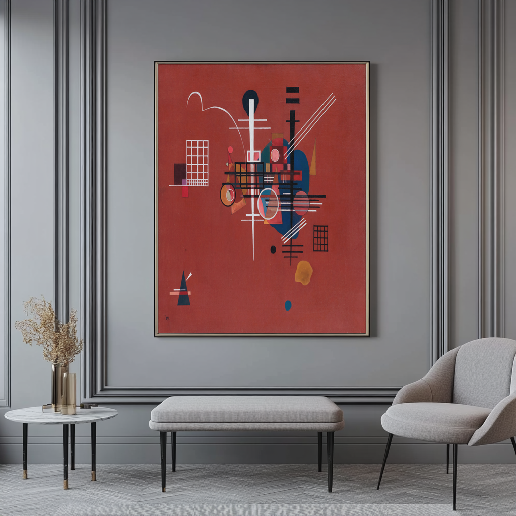 Rouge tamisé - Wassily Kandinsky - Toile premium 430g (qualité galerie)