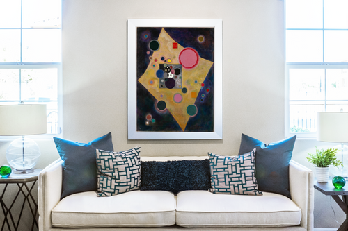 Acento en rosa - Wassily Kandinsky - Lienzo premium 430g (calidad de galeria)